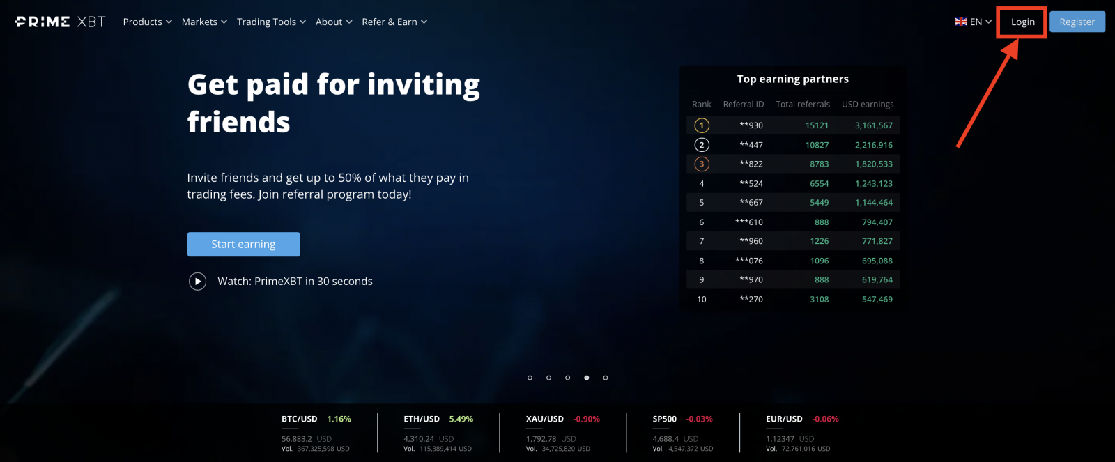 How to Login and Deposit in PrimeXBT