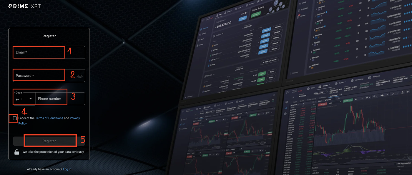 How to Register an Account in PrimeXBT