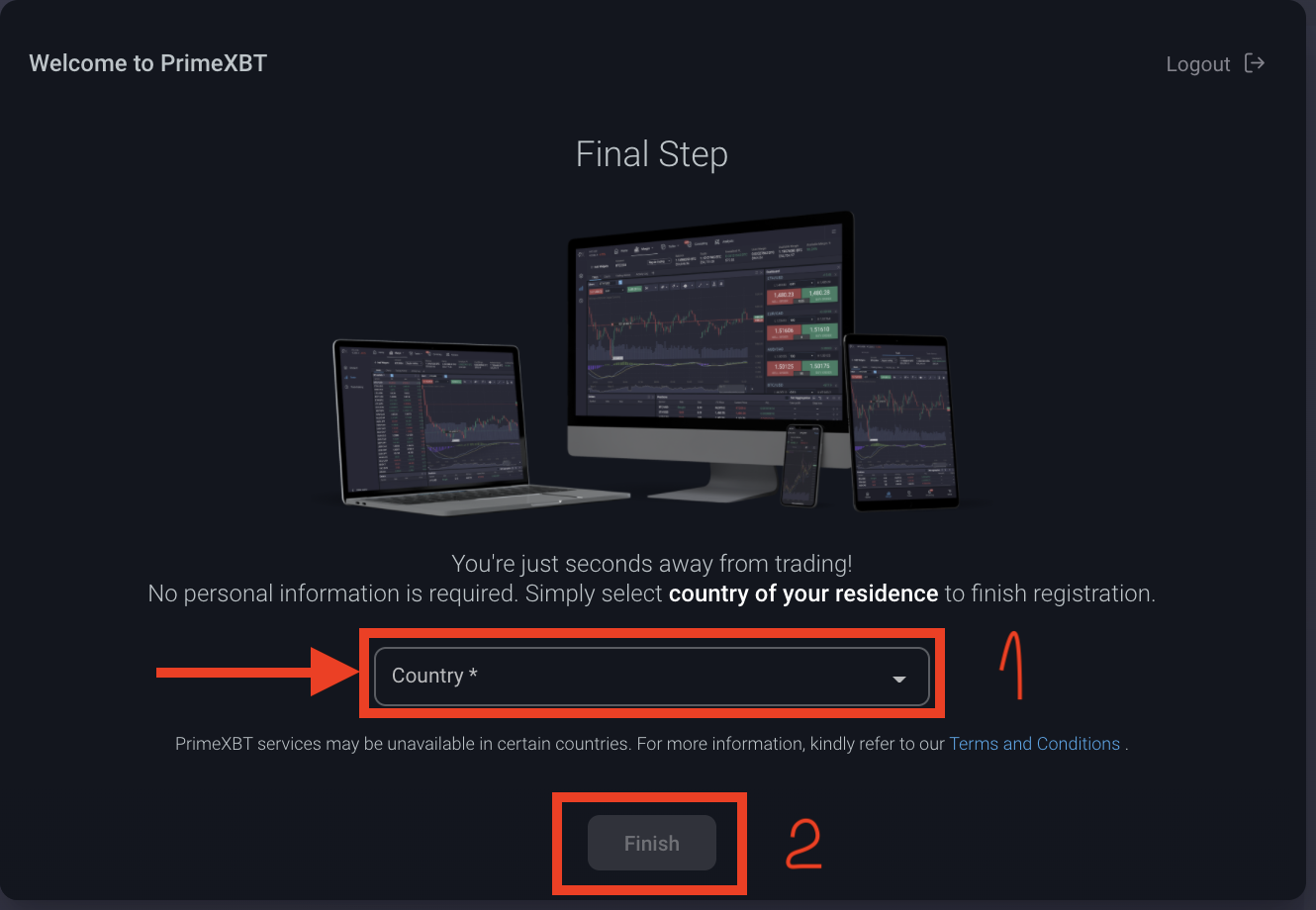 How to Register an Account in PrimeXBT