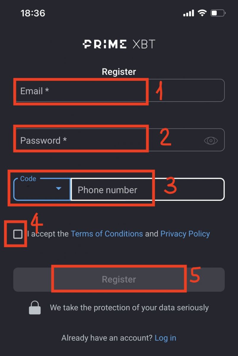 How to Register an Account in PrimeXBT